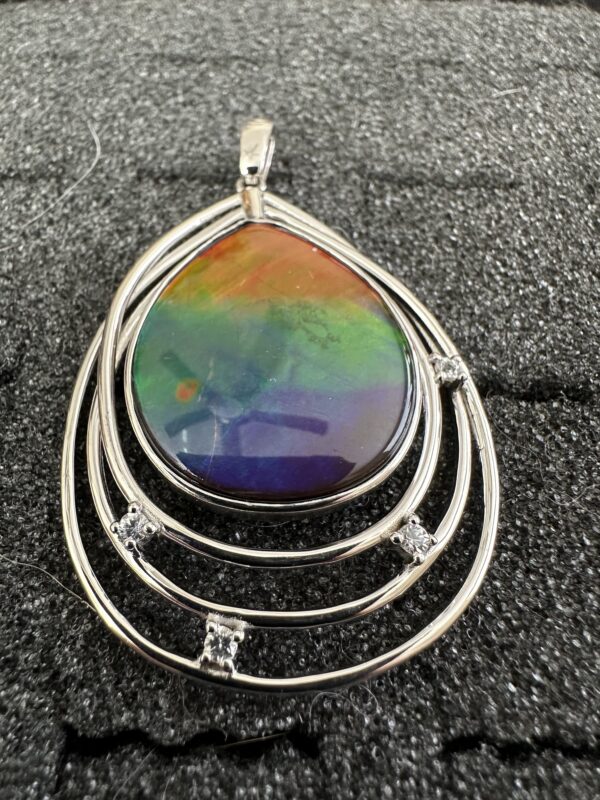 Pendant Ammolite & Diamonds - Image 2